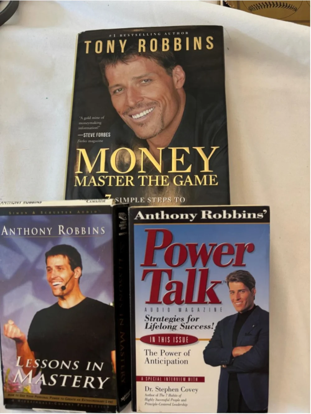 Tony Robbins Money Master The Game Book & Power Talk Audio Set Black Gold #E103